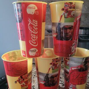 Kansas City Chiefs Cups Lot of 5 Large Plastic Cups Football Players